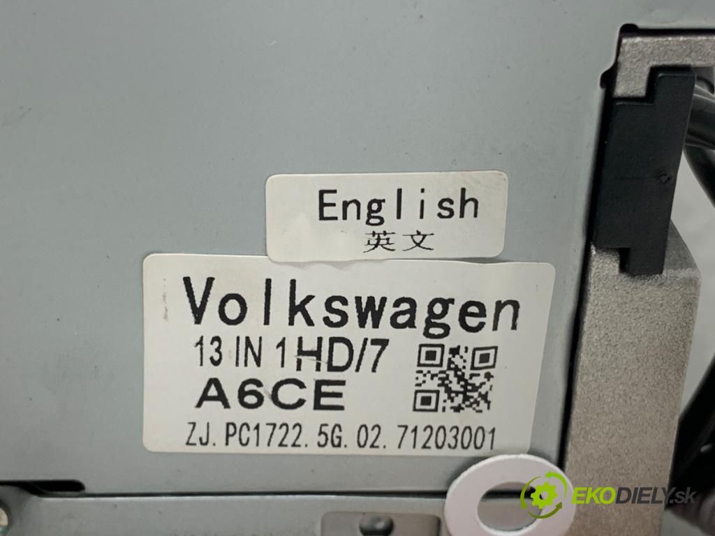 VW GOLF VI liftback 2011 59 kW 1.4 1390 RADIO Navigácia  (Audio zariadenie)