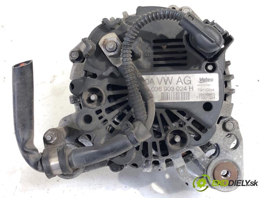 VW GOLF VI liftback 2011 59 kW 1.4 1390 Alternátor 036903024H (Alternátor)