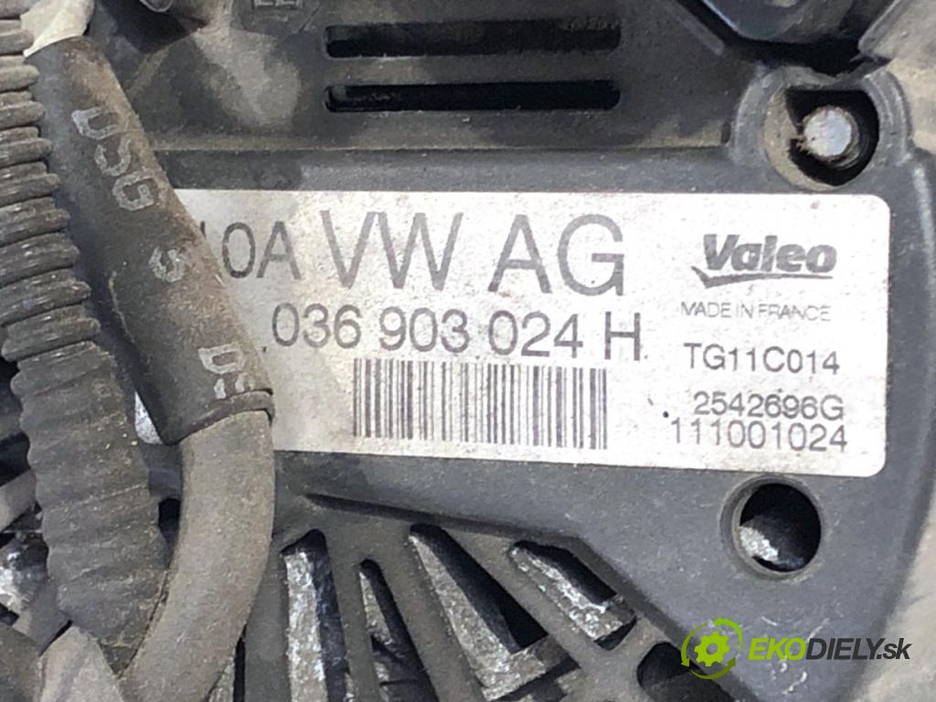 VW GOLF VI liftback 2011 59 kW 1.4 1390 Alternátor 036903024H (Alternátor)