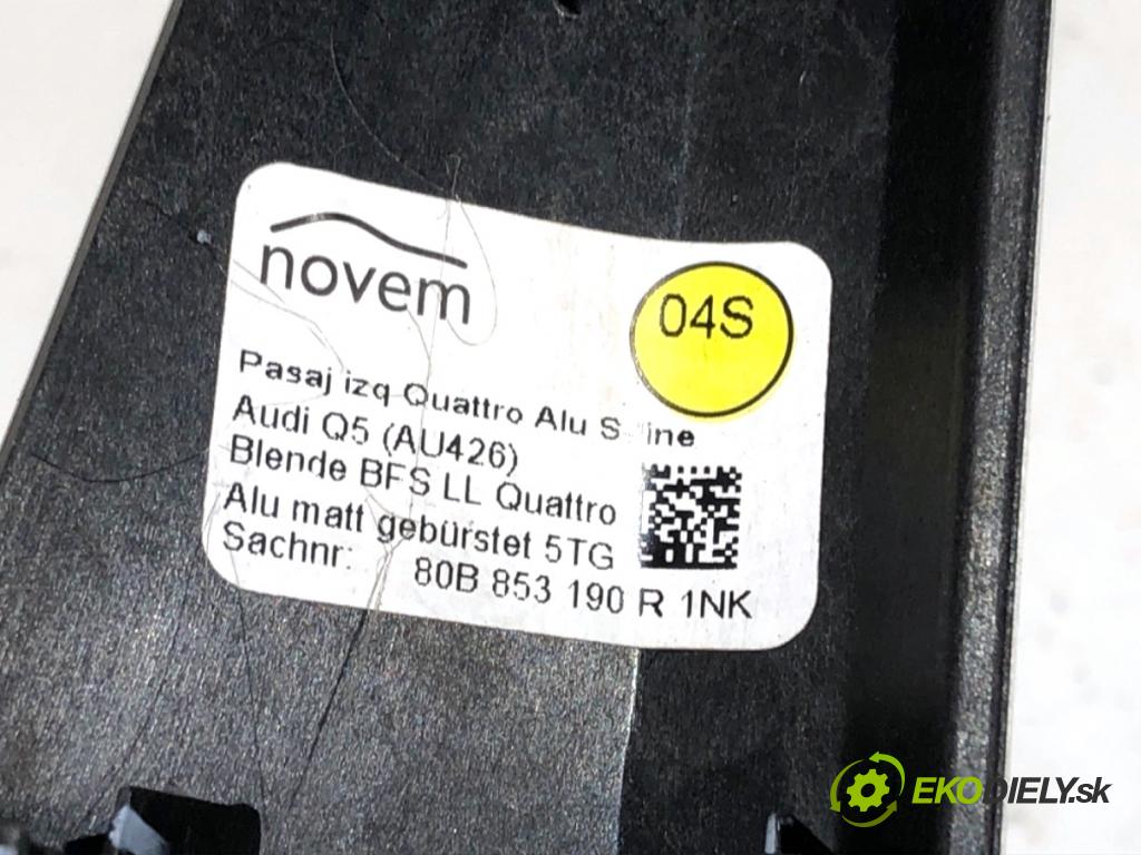 AUDI Q5 FY SUV 2018 140 kW 40 TDI quattro 1968 lišty kryt 80B853190R 80A867409T (Lišta)