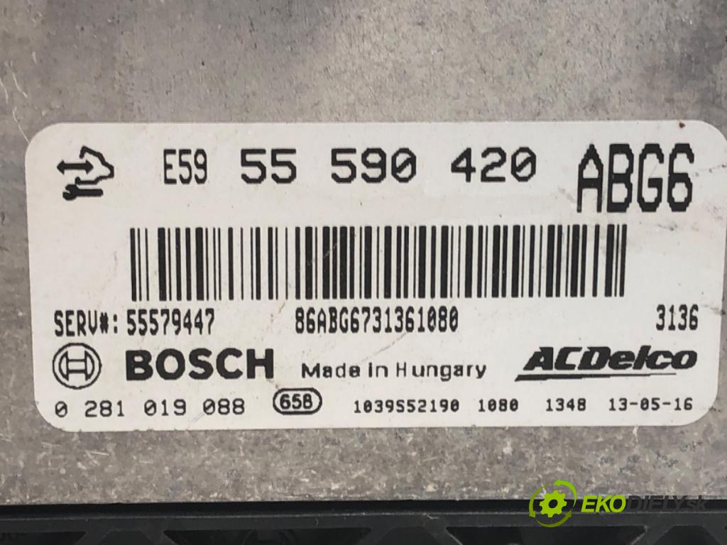 OPEL ZAFIRA C nadwozie wielkoprzestrzenne (MPV) 2013 96 kW 2.0 CDTi (75) 1956 řídící jednotka motora 55590420 0281019088 (Řídicí jednotka)