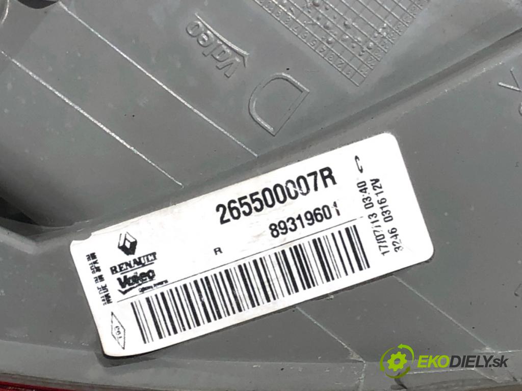 RENAULT MEGANE III liftback 2013 66 kW 1.5 dCi (BZ0C) 1461 světlo pravý zadní část 265500007R