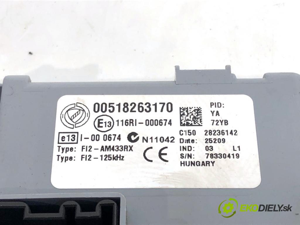 FIAT GRANDE PUNTO liftback 2009 57 kW 1.4 (199AXB11, 199AXB1A, 199BXB1A, 199AXL1A) 1368 modul BSI 00518263170 (Pojistková skříňka)