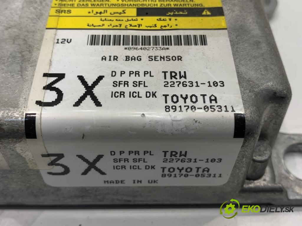 TOYOTA AVENSIS T27 Kombi 2014 91 kW 2.0 D-4D (ADT270_) 1998 senzor airbag 89170-05311 (Snímač)