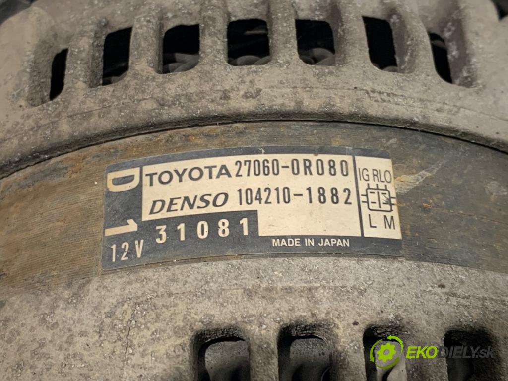 TOYOTA AVENSIS T27 Kombi 2014 91 kW 2.0 D-4D (ADT270_) 1998 Alternátor 27060-0R080 (Alternátor)