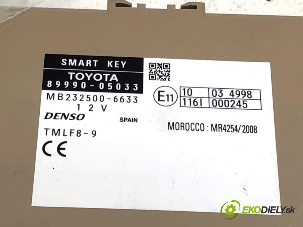 TOYOTA AVENSIS T27 Kombi 2014 91 kW 2.0 D-4D (ADT270_) 1998 modul SMART klíč 89990-05033