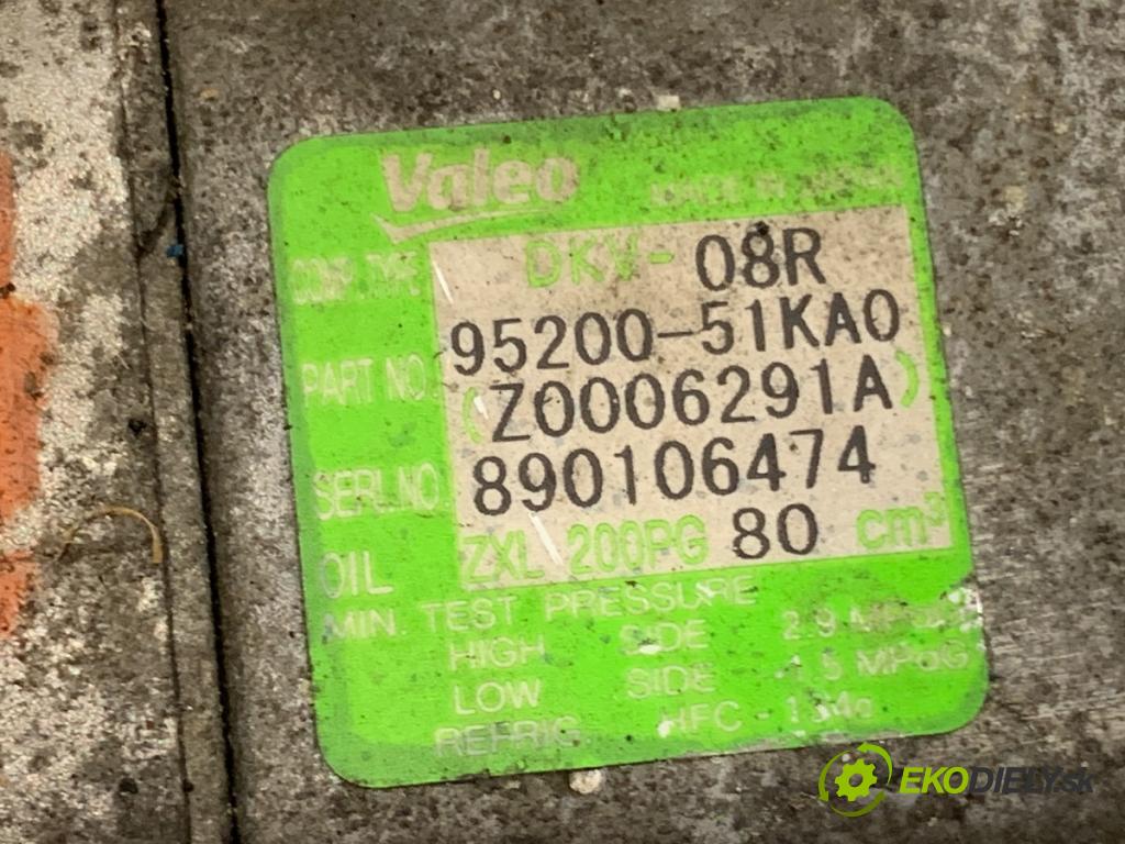 SUZUKI SPLASH liftback 2010 63 kW 1.2 (A5B 412) 1242 Kompresor klimatizácie 95200-51KA0 (Kompresor klimatizácie)