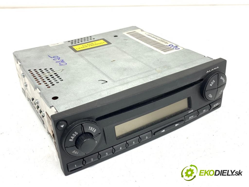 SEAT IBIZA III liftback 2008 63 kW 1.4 16V 1390 RADIO 6L0035156B (Audio zariadenie)