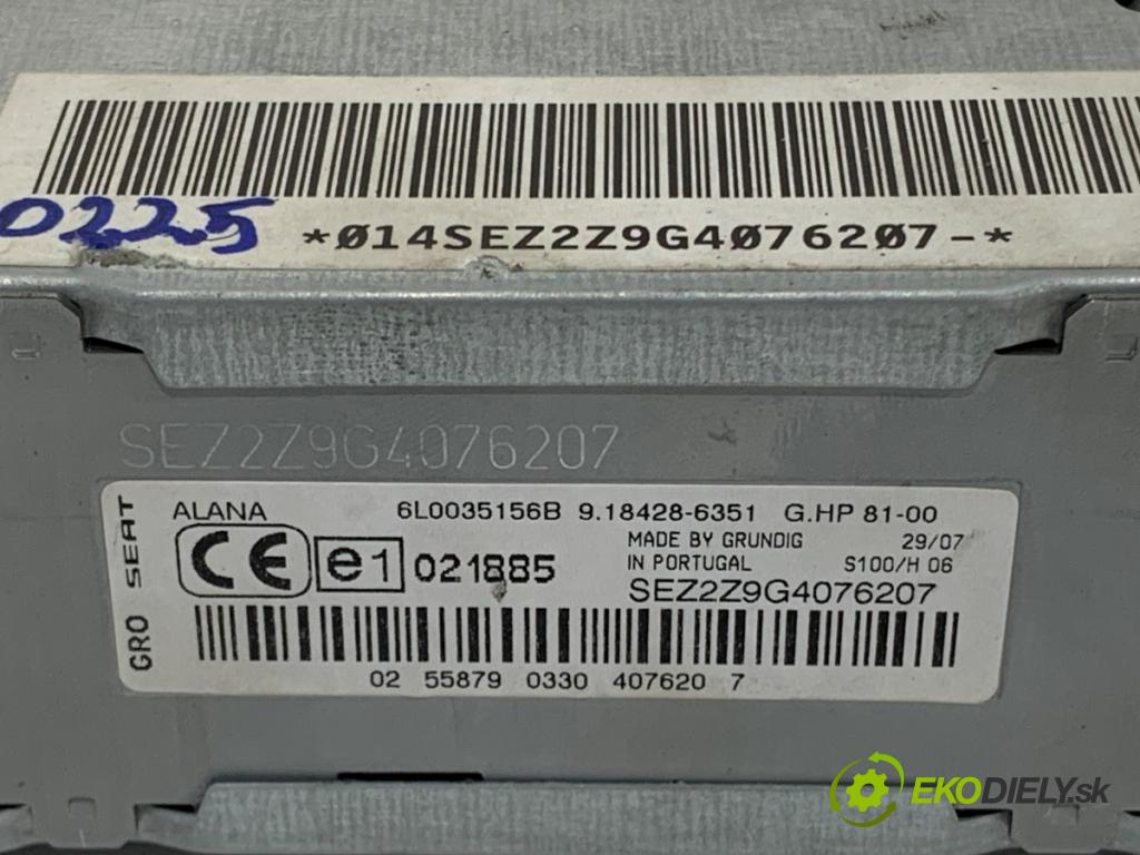 SEAT IBIZA III liftback 2008 63 kW 1.4 16V 1390 RADIO 6L0035156B (Audio zariadenie)