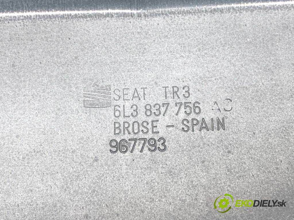SEAT IBIZA III liftback 2008 63 kW 1.4 16V 1390 mechanismus okna pravý přední část 6L3837756AC