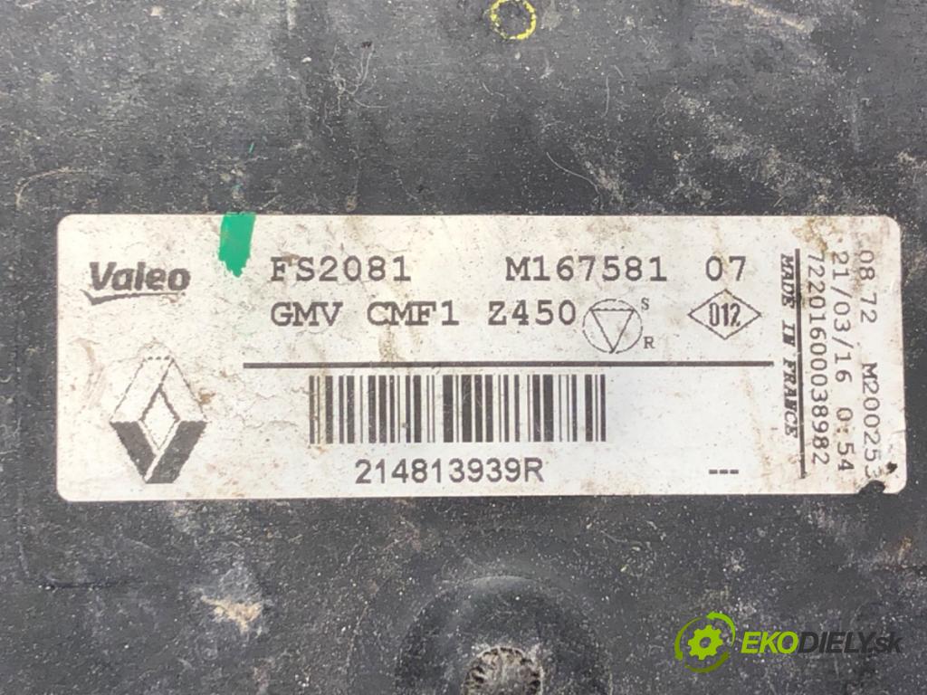 RENAULT MEGANE IV liftback 2016 151 kW 1.6 TCe 205 (B9MV) 1618 Ventilátor chladiča 214813939R (Ventilátor)