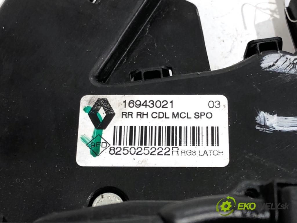 RENAULT MEGANE IV liftback 2016 151 kW 1.6 TCe 205 (B9MV) 1618 zámok dveře pravý zadní část 825025222R