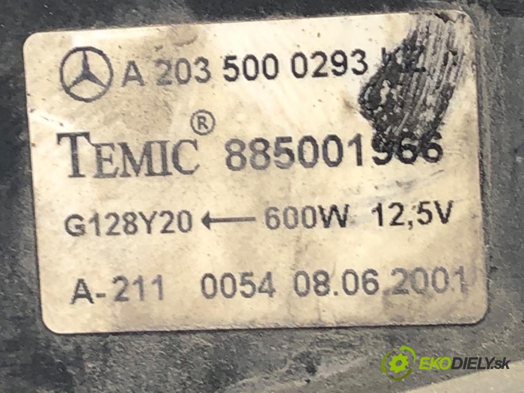 MERCEDES-BENZ CL203 coupe 2002 120 kW C 200 Kompressor (203.742) 1796 Ventilátor chladiča A2035000293 (Ventilátor)