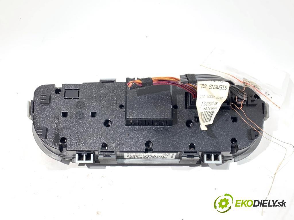 MERCEDES-BENZ CL203 coupe 2002 120 kW C 200 Kompressor (203.742) 1796 Panel ovládania kúrenia A2038300785 (Prepínacie páčky pod volantom)