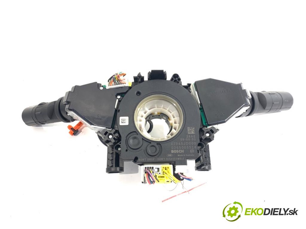 NISSAN QASHQAI J10 SUV 2009 84 kW 1.6 1598 Prepínač kombinovaný 47945JD000 (Prepínacie páčky pod volantom)