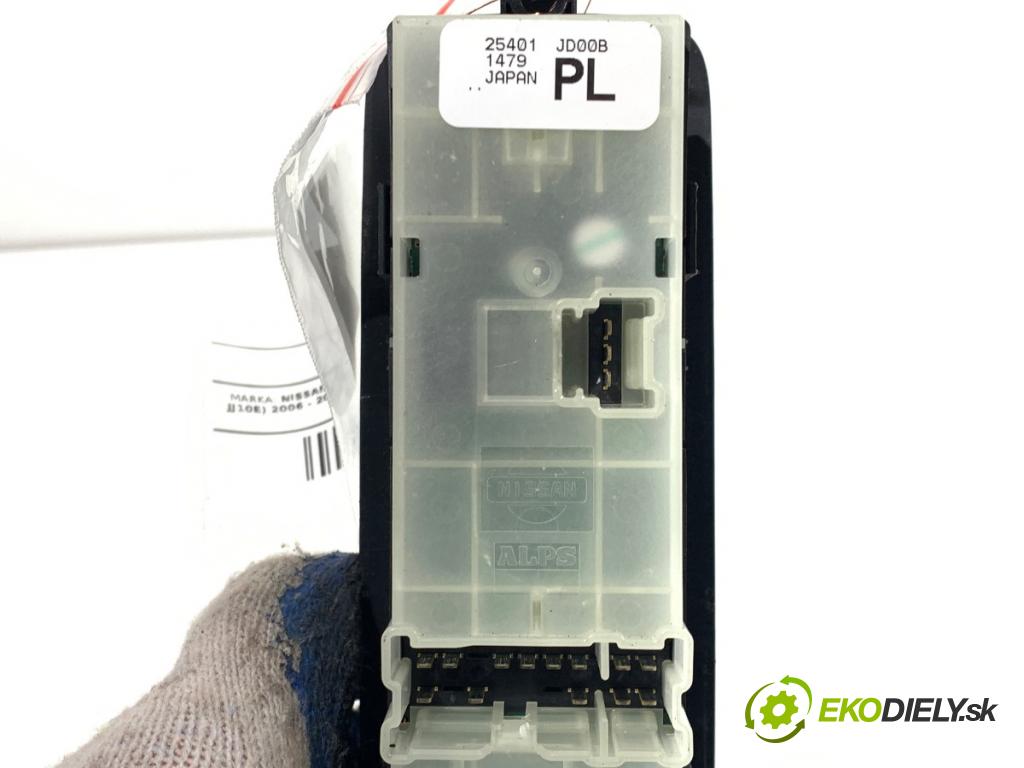 NISSAN QASHQAI J10 SUV 2009 84 kW 1.6 1598 Prepínač okien 25401JD00B (Prepínacie páčky pod volantom)