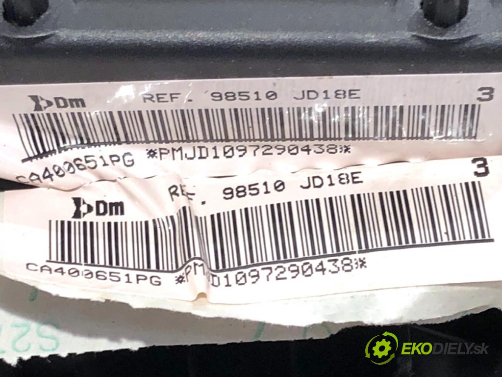 NISSAN QASHQAI J10 SUV 2009 84 kW 1.6 1598 AirBag volantu 98510JD18E (Airbag)