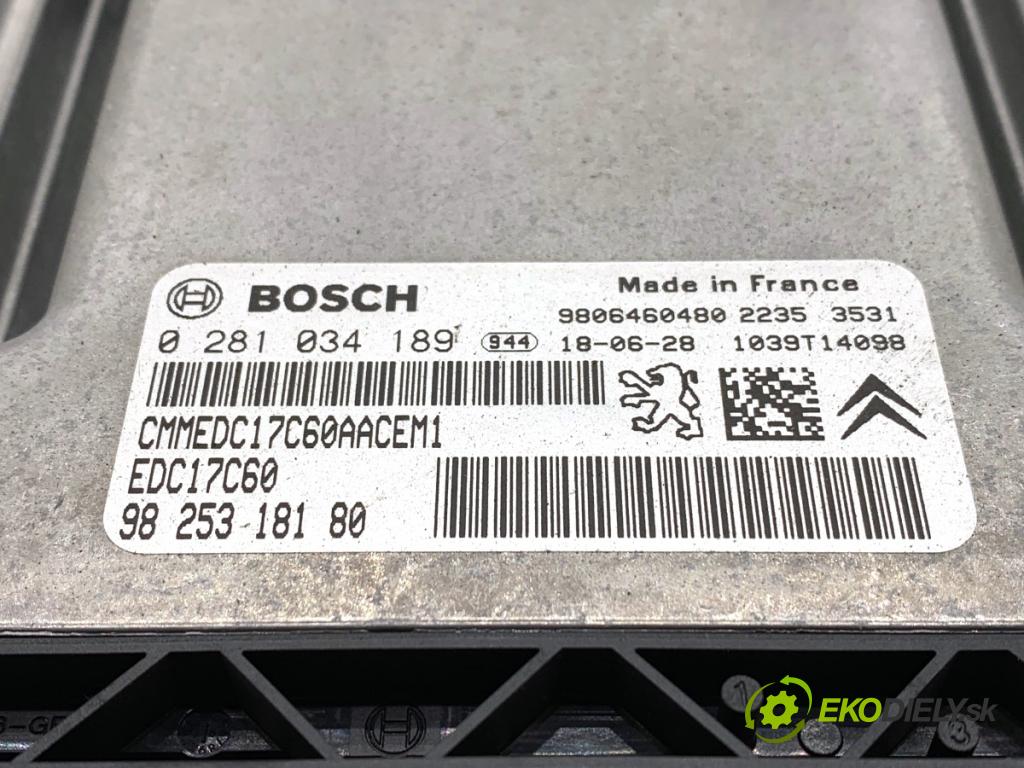 CITROEN BERLINGO II nadwozie wielkoprzestrzenne (MPV) 2018 88 kW 1.6 BlueHDi 120 1560 riadiaca jednotka Motor 0281034189 (Riadiaca jednotka)