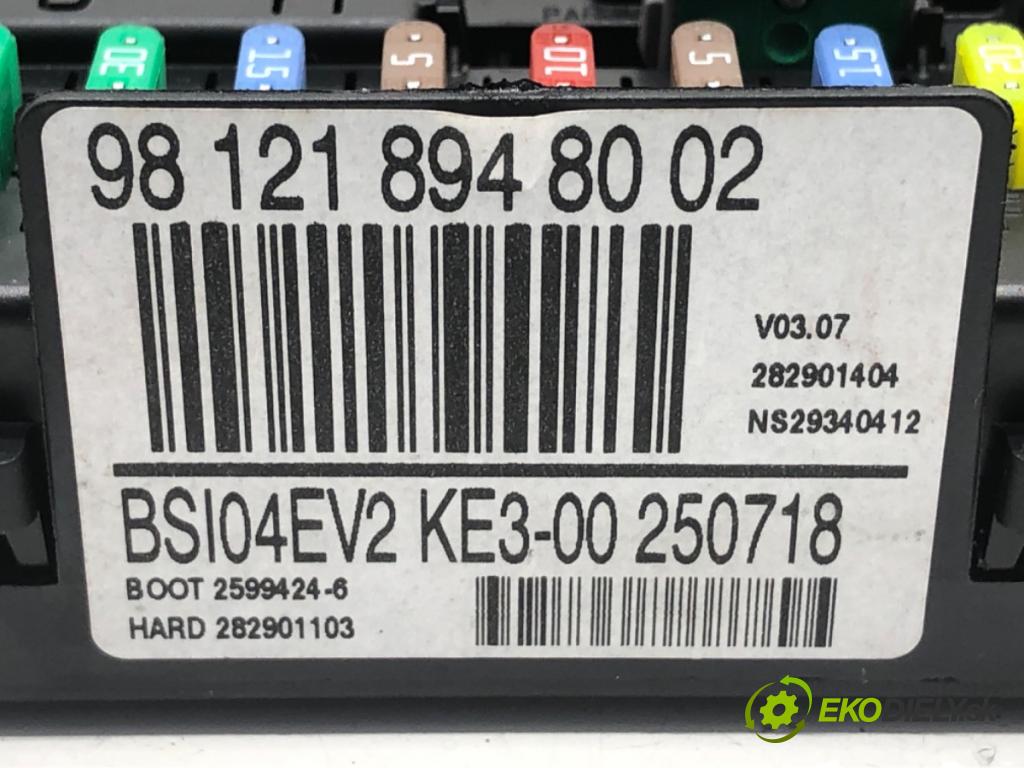 CITROEN BERLINGO II nadwozie wielkoprzestrzenne (MPV) 2018 88 kW 1.6 BlueHDi 120 1560 modul BSI 9812189480 (Pojistková skříňka)