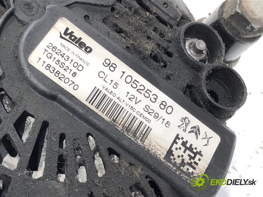 CITROEN BERLINGO II nadwozie wielkoprzestrzenne (MPV) 2018 88 kW 1.6 BlueHDi 120 1560 Alternátor 9810525380 (Alternátor)