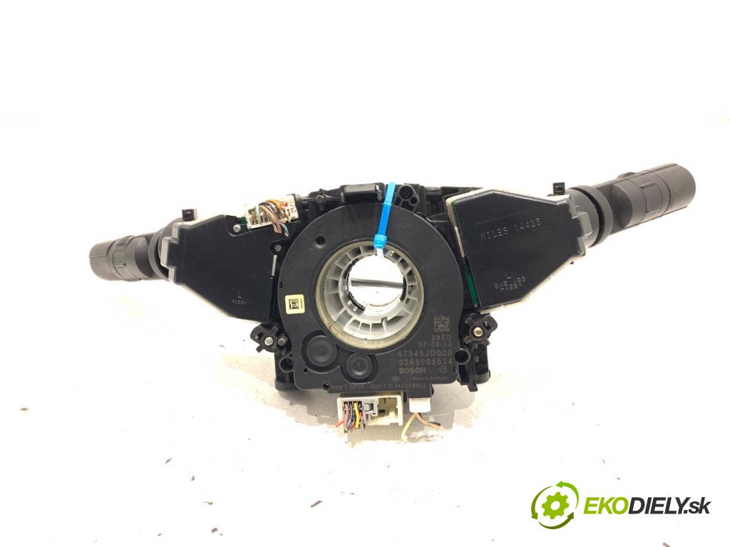 NISSAN QASHQAI J10 SUV 2007 78 kW 1.5 dCi 1461 Prepínač kombinovaný 47945JD000 (Prepínacie páčky pod volantom)