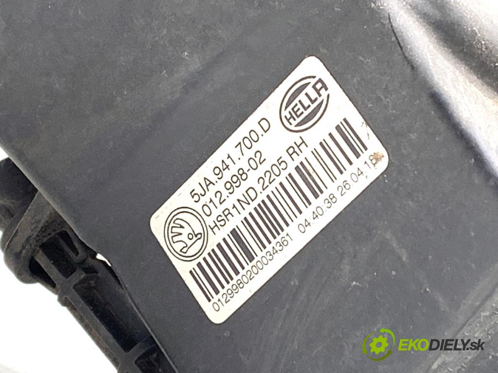 SKODA RAPID liftback 2018 85 kW 1.6 TDI 1598 hmlové svetlo, hmlovka pravý přední část 5JA941700D