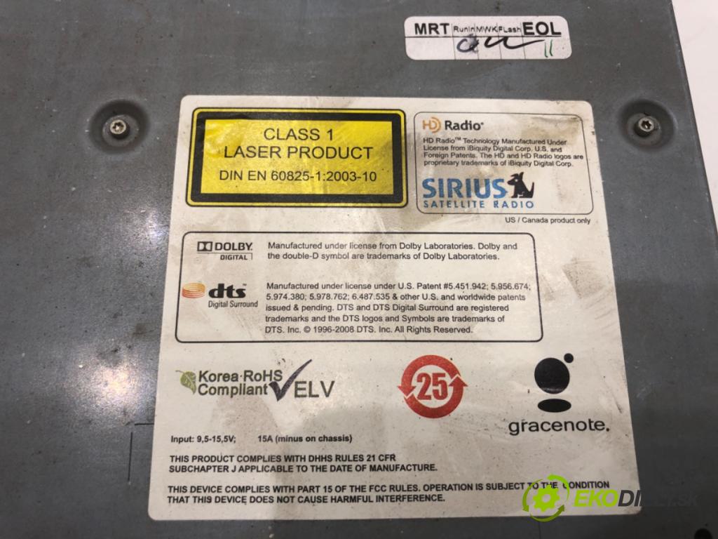 BMW F10 sedan 2010 120 kW 520 d 1995 RADIO 9237173 (Audio zariadenie)