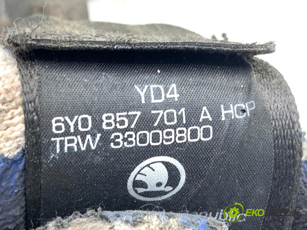 SKODA FABIA I Kombi 2007 59 kW 1.4 16V 1390 držák bezpečnost levý přední část 6Y0857701A