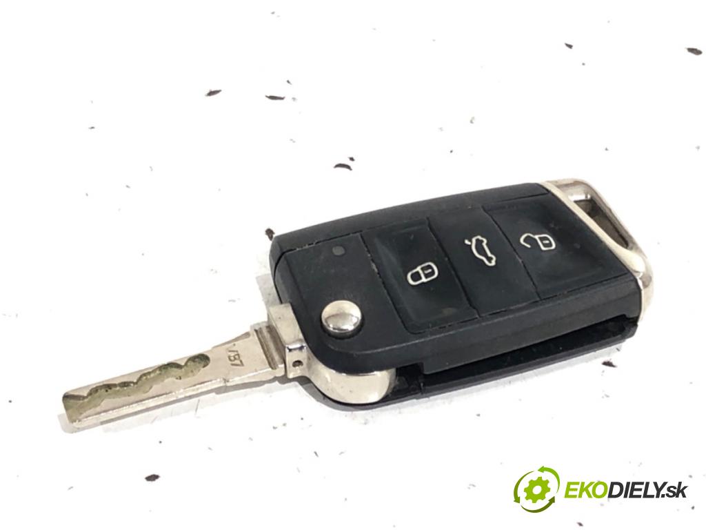 VW GOLF VII liftback 2014 90 kW 1.4 TSI 1395 klíč DÁLKOVÝ: 5G0959752BC