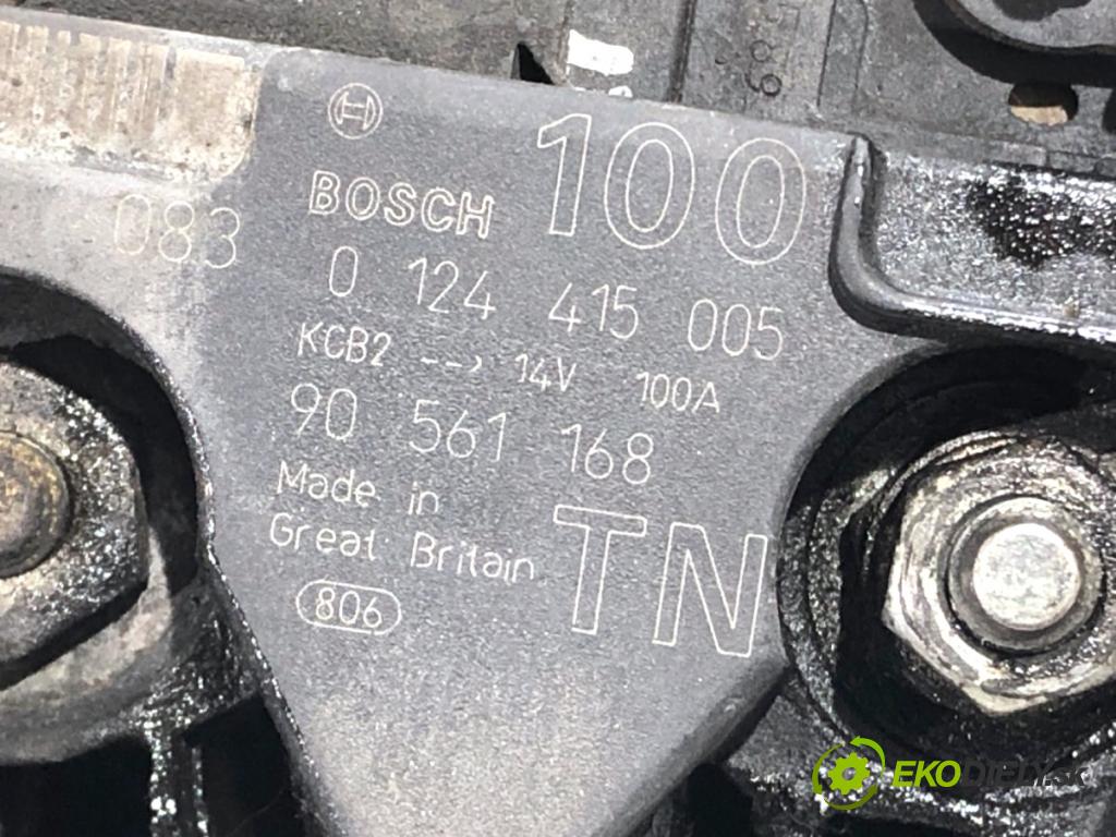 OPEL ZAFIRA A nadwozie wielkoprzestrzenne (MPV) 2000 60 kW 2.0 DI 16V (F75) 1995 Alternátor 90561168 0124415005 (Alternátor)