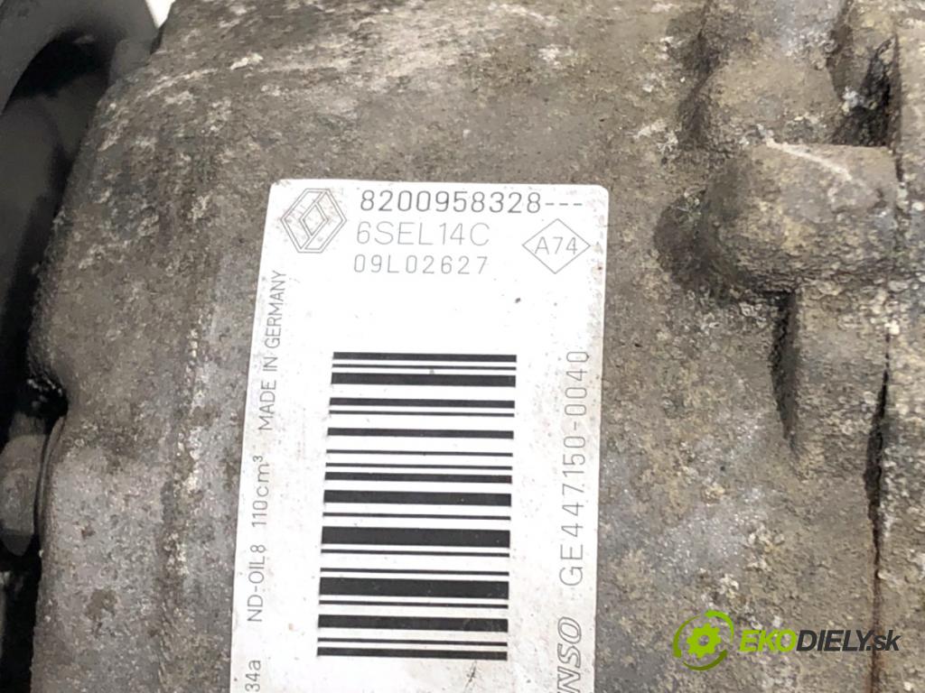 RENAULT GRAND SCENIC III nadwozie wielkoprzestrzenne (MPV) 2009 96 kW 1.4 16V (JZ0F) 1397 Kompresor klimatizácie 8200958328 (Kompresor klimatizácie)
