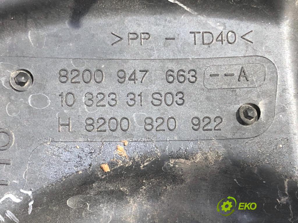 RENAULT GRAND SCENIC III nadwozie wielkoprzestrzenne (MPV) 2009 96 kW 1.4 16V (JZ0F) 1397 Obal filtra vzduchu 8200947663 (Obal vzduchového filtra)