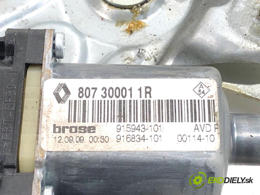 RENAULT GRAND SCENIC III nadwozie wielkoprzestrzenne (MPV) 2009 96 kW 1.4 16V (JZ0F) 1397 mechanismus okna pravý přední část 807300011R