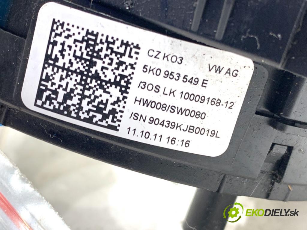 VW GOLF VI liftback 2011 63 kW 1.2 TSI 1197 kroužek slimák airbag 5K0953549E (Airbag)