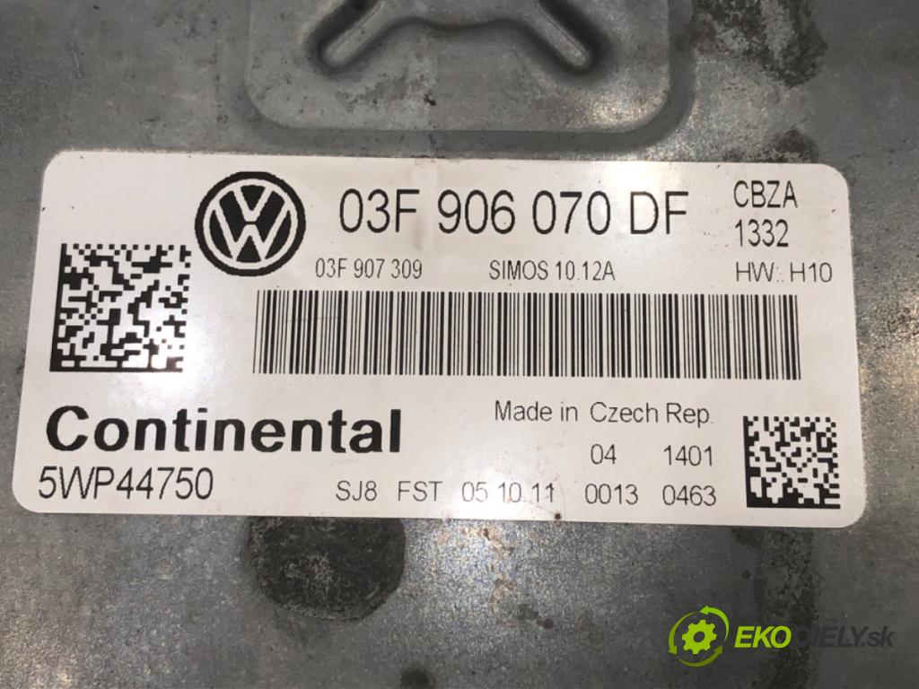 VW GOLF VI liftback 2011 63 kW 1.2 TSI 1197 riadiaca jednotka Motor 03F906070DF (Riadiaca jednotka)