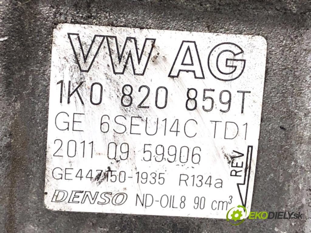 VW GOLF VI liftback 2011 63 kW 1.2 TSI 1197 Kompresor klimatizácie 1K0820859T (Kompresor klimatizácie)