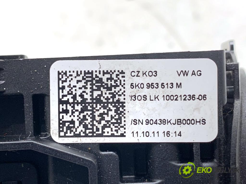 VW GOLF VI liftback 2011 63 kW 1.2 TSI 1197 Prepínač kombinovaný 5K0953507BC (Prepínacie páčky pod volantom)