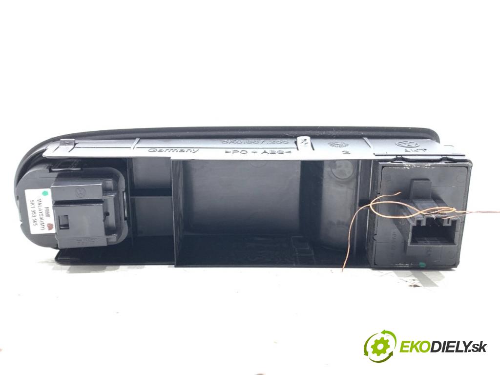 VW GOLF VI liftback 2011 63 kW 1.2 TSI 1197 Prepínač okien 5K0867255 (Prepínacie páčky pod volantom)