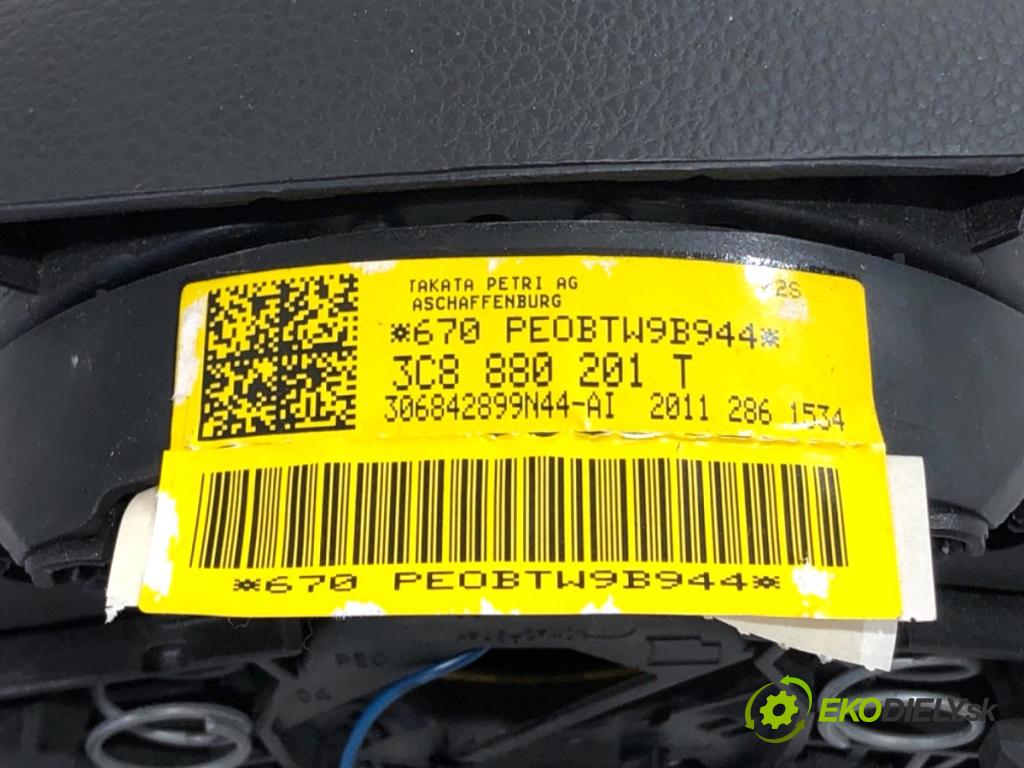 VW GOLF VI liftback 2011 63 kW 1.2 TSI 1197 AirBag volantu 3C8880201T (Airbag)