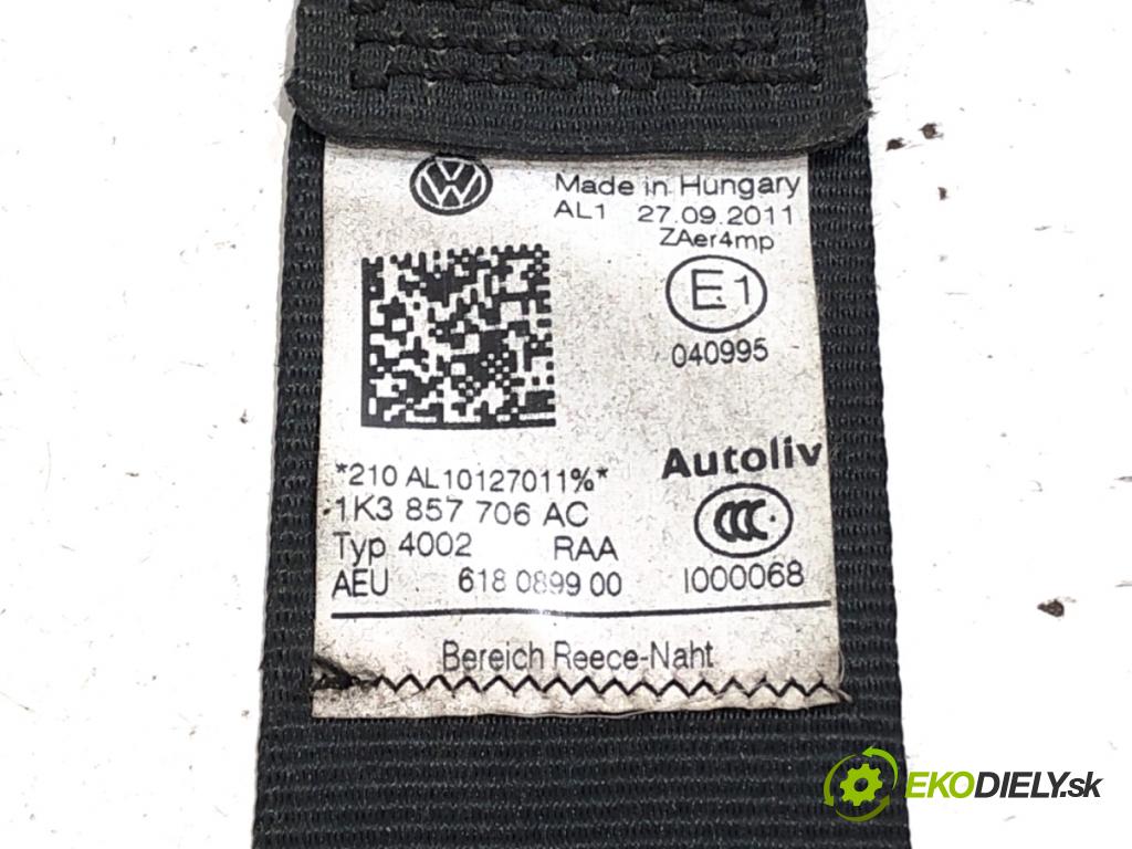 VW GOLF VI liftback 2011 63 kW 1.2 TSI 1197 držák bezpečnost pravý přední část 1K3857706AC