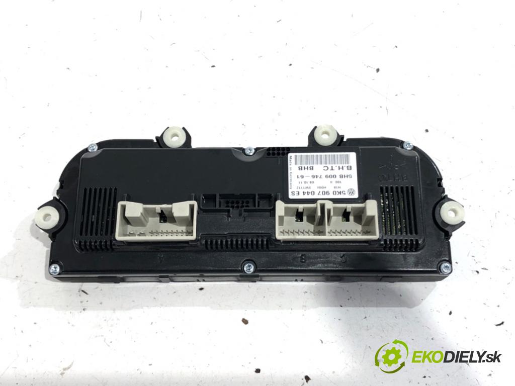 VW GOLF VI liftback 2011 63 kW 1.2 TSI 1197 Panel ovládania kúrenia 5K0907044ES (Prepínacie páčky pod volantom)