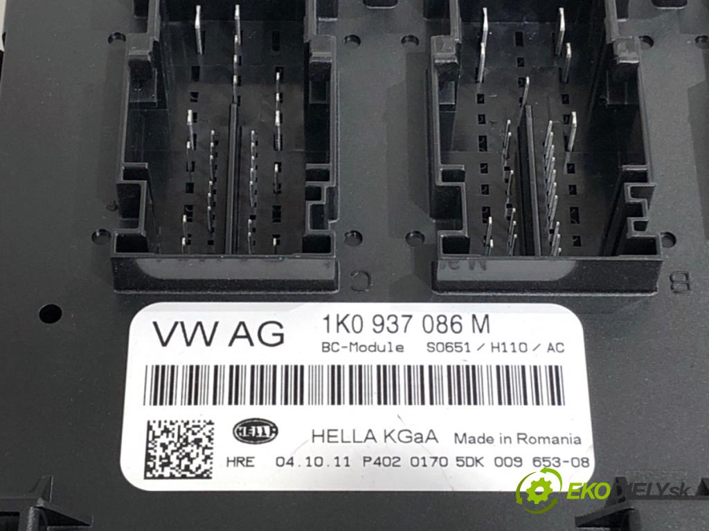 VW GOLF VI liftback 2011 63 kW 1.2 TSI 1197 Modul BCM 1K0937086M (Riadiaca jednotka ostatné)