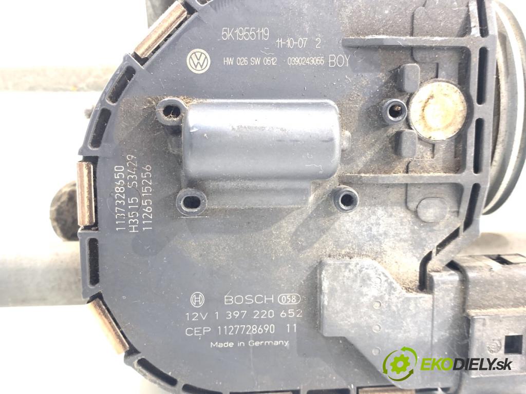 VW GOLF VI liftback 2011 63 kW 1.2 TSI 1197 Mechanizmus stieračov predný 5K1955119 1397220652 (Motorček stieračov predný)