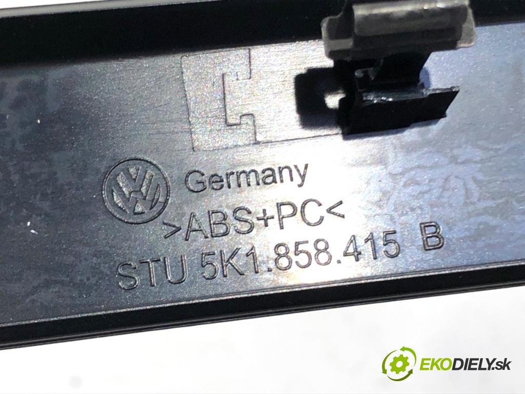 VW GOLF VI liftback 2011 63 kW 1.2 TSI 1197 lišty kryt 5K0858069P 5K1858415B (Lišta)