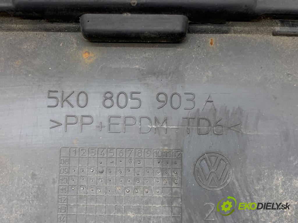 VW GOLF VI liftback 2011 63 kW 1.2 TSI 1197 Spoiler lišta nárazníka přední část 5K0805903A