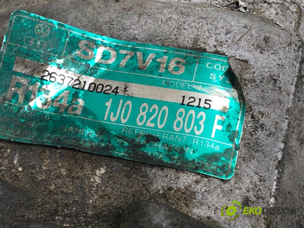 SEAT LEON I liftback 2001 77 kW 1.6 16 V 1598 Kompresor klimatizácie 1J0820803F (Kompresor klimatizácie)