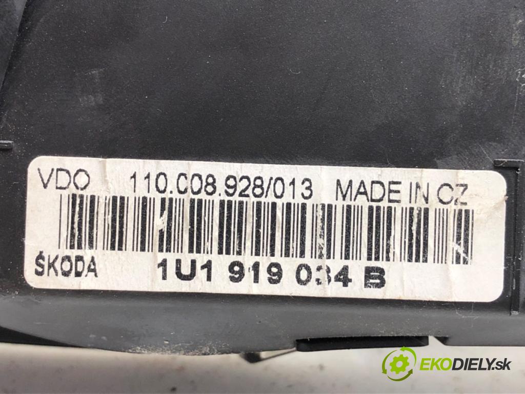 SKODA OCTAVIA I liftback 2000 85 kW 2.0 1984 Prístrojovka 1U1919034B (Prístrojová doska)