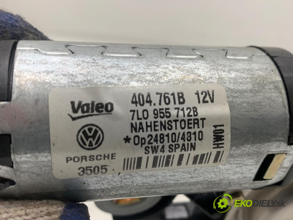 VW TOUAREG SUV 2006 165 kW 3.0 V6 TDI 2967 motor stěračů zadní část 7L0955712B