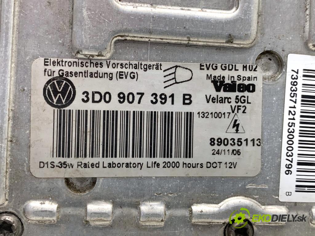 VW TOUAREG SUV 2006 165 kW 3.0 V6 TDI 2967 Menič XENON 3D0907391B (Riadiaca jednotka xenónu)