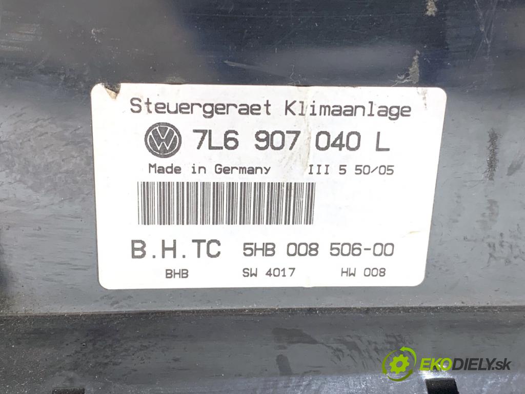 VW TOUAREG SUV 2006 165 kW 3.0 V6 TDI 2967 Panel ovládania kúrenia 7L6907040L (Prepínacie páčky pod volantom)